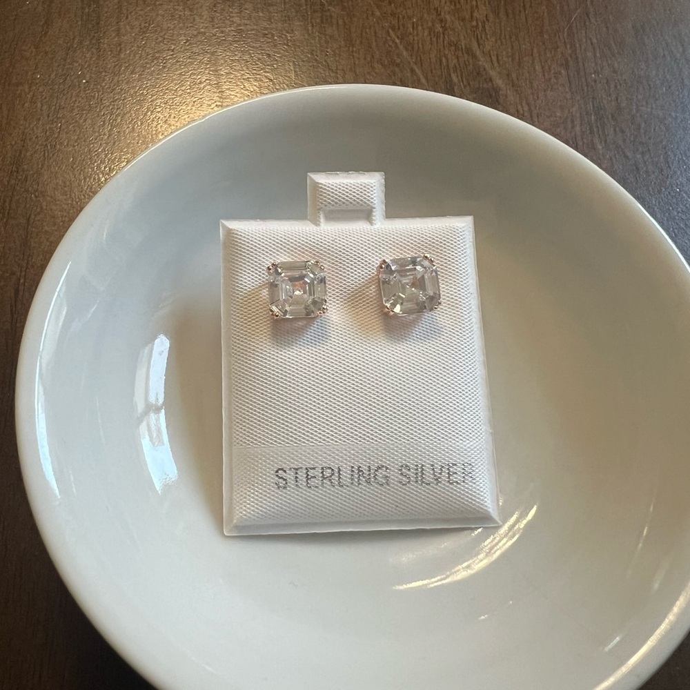 Sterling Silver Square Stud Earrings
